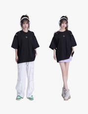 GKIKZ UNLOCK SHOULDERS OVERSIZED TEES