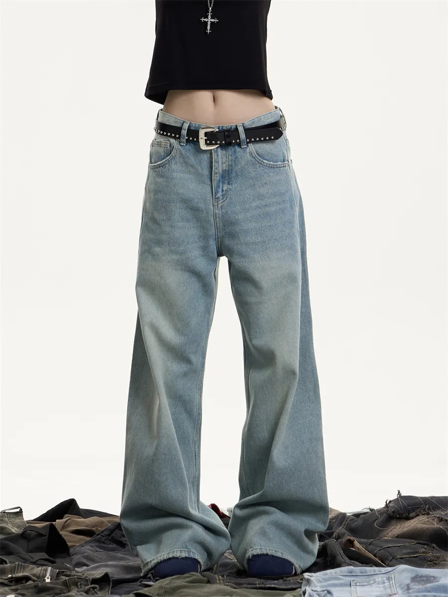 GKIKZ STONEFLOW HEAVY WIDE-LEG DENIM