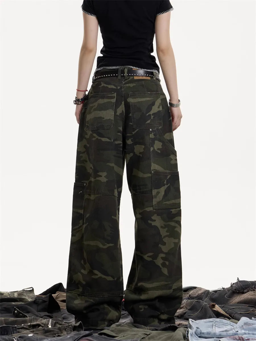 [25SS NEW ARRIVAL] GKIKZ BATTLECORE WIDE-LEG CAMO PANTS