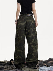 [25SS NEW ARRIVAL] GKIKZ BATTLECORE WIDE-LEG CAMO PANTS