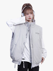 GKIKZ SLEEVE OR SLEEVELESS DETACHABLE PUFFER JACKET