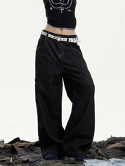 [25SS NEW ARRIVAL] GKIKZ MIDNIGHT STITCH WIDE-LEG HEAVY DENIM