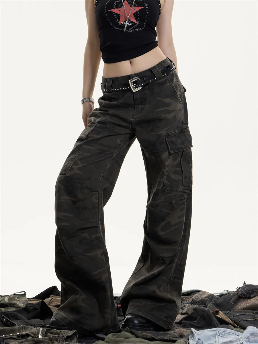 [25SS NEW ARRIVAL] GKIKZ SHADOW OPS CAMO CARGO COTTON PANTS