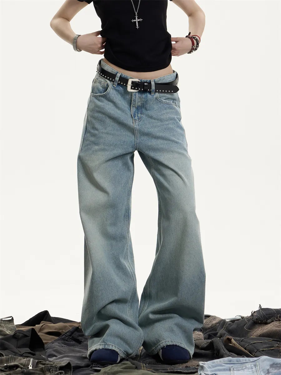 GKIKZ STONEFLOW HEAVY WIDE-LEG DENIM