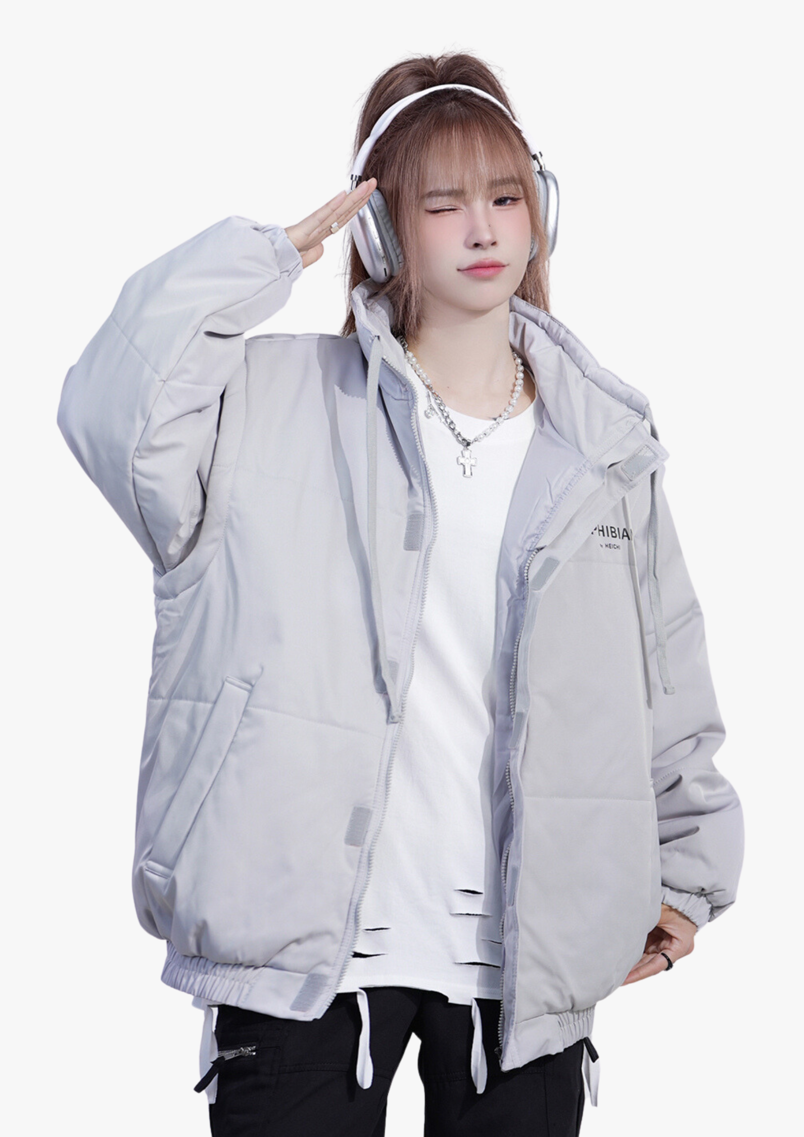 Shoulder or Shoulderless Puffer Jacket