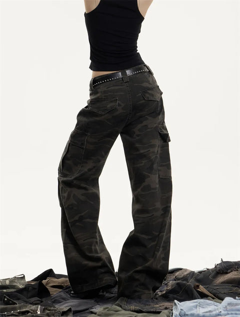 [25AW NEW ARRIVAL] GKIKZ SHADOW OPS CAMO CARGO COTTON PANTS