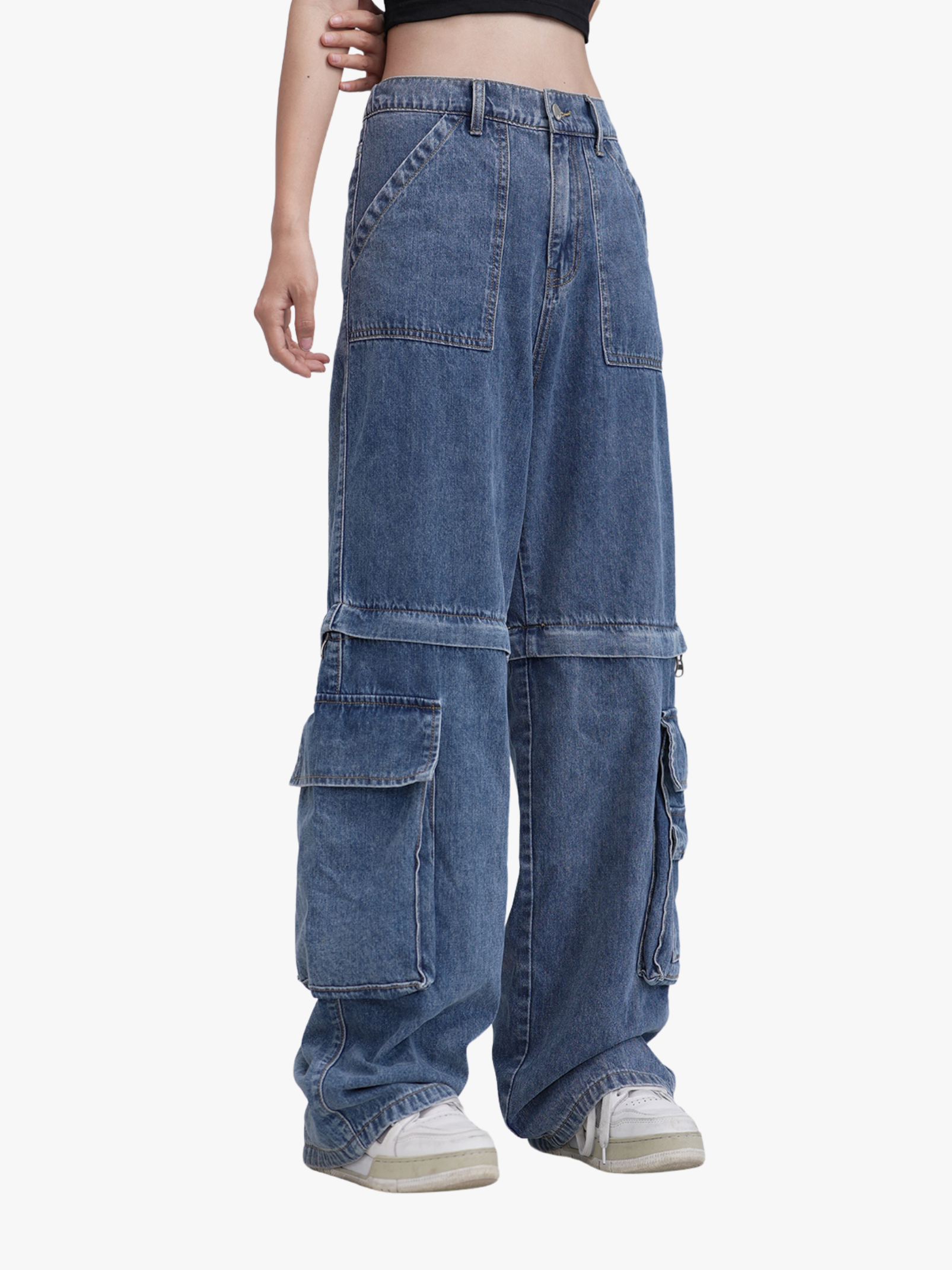 Attach or Detach Two Way Detachable Denim Jeans