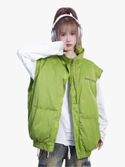 GKIKZ SLEEVE OR SLEEVELESS DETACHABLE PUFFER JACKET