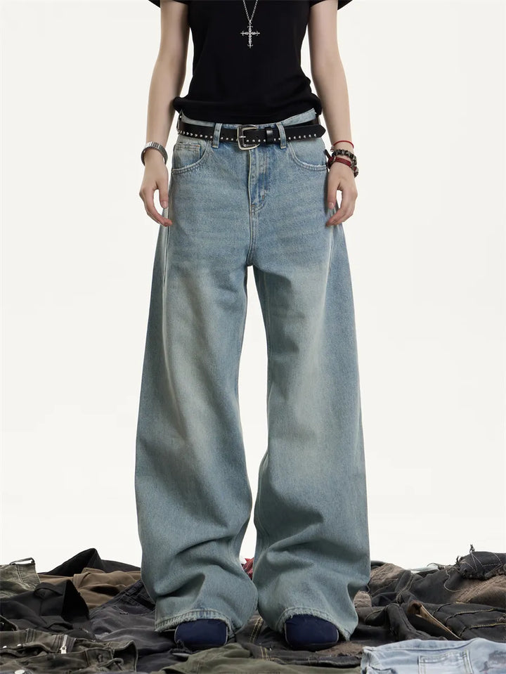 GKIKZ STONEFLOW HEAVY WIDE-LEG DENIM