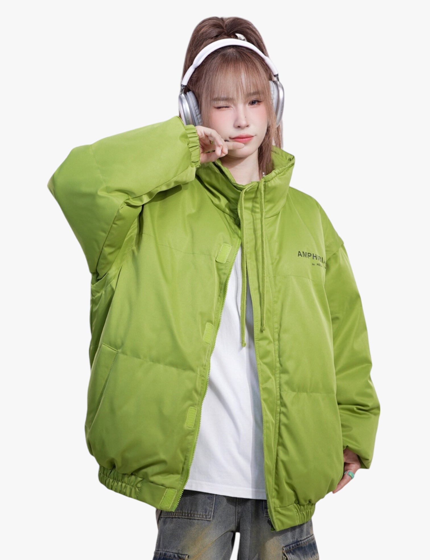 GKIKZ SLEEVE OR SLEEVELESS DETACHABLE PUFFER JACKET