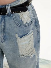 [25SS NEW ARRIVAL] GKIKZ WRECKED CORE WIDE-LEG HEAVY DENIM