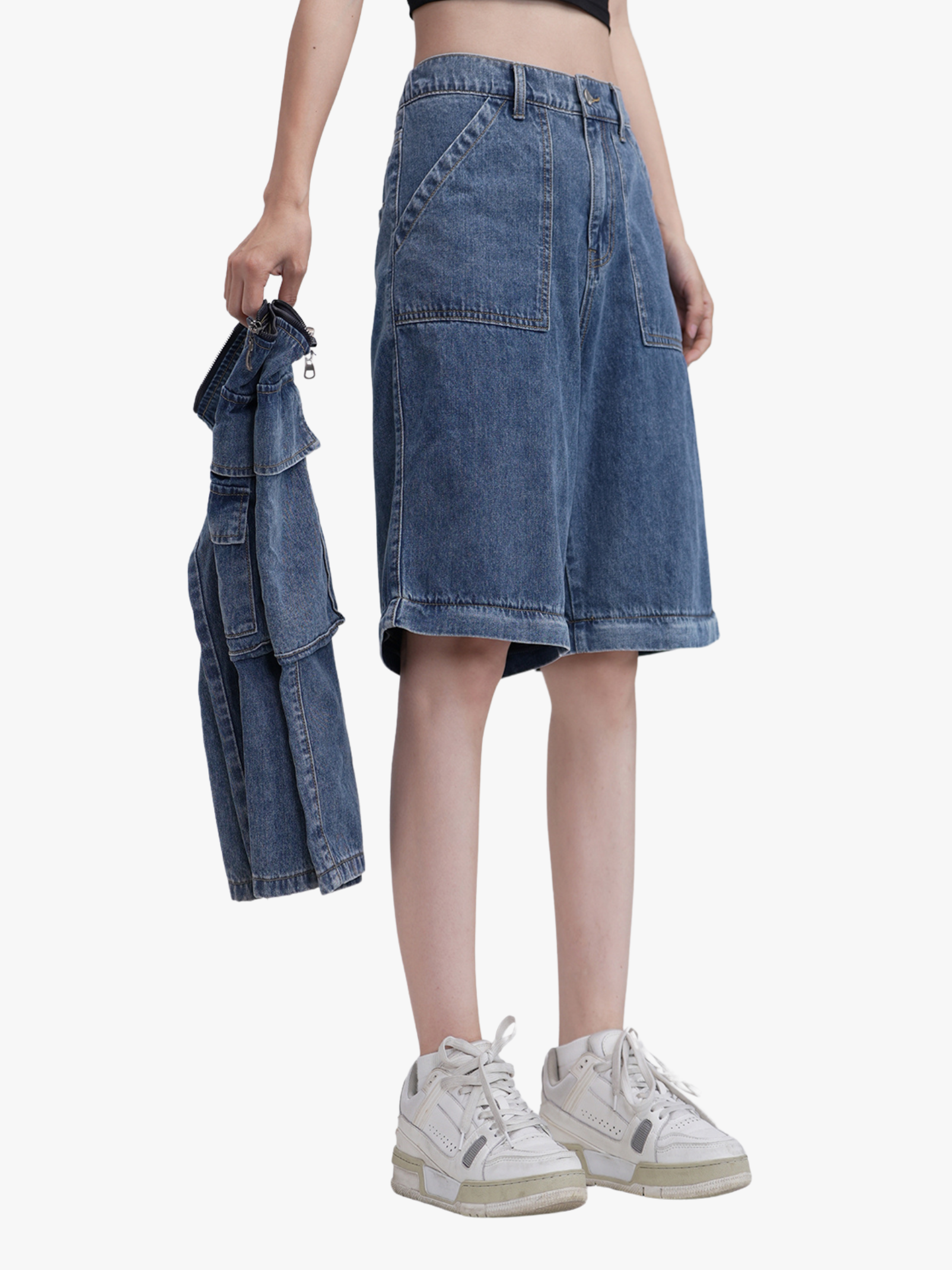 Attach or Detach Two Way Detachable Denim Jeans