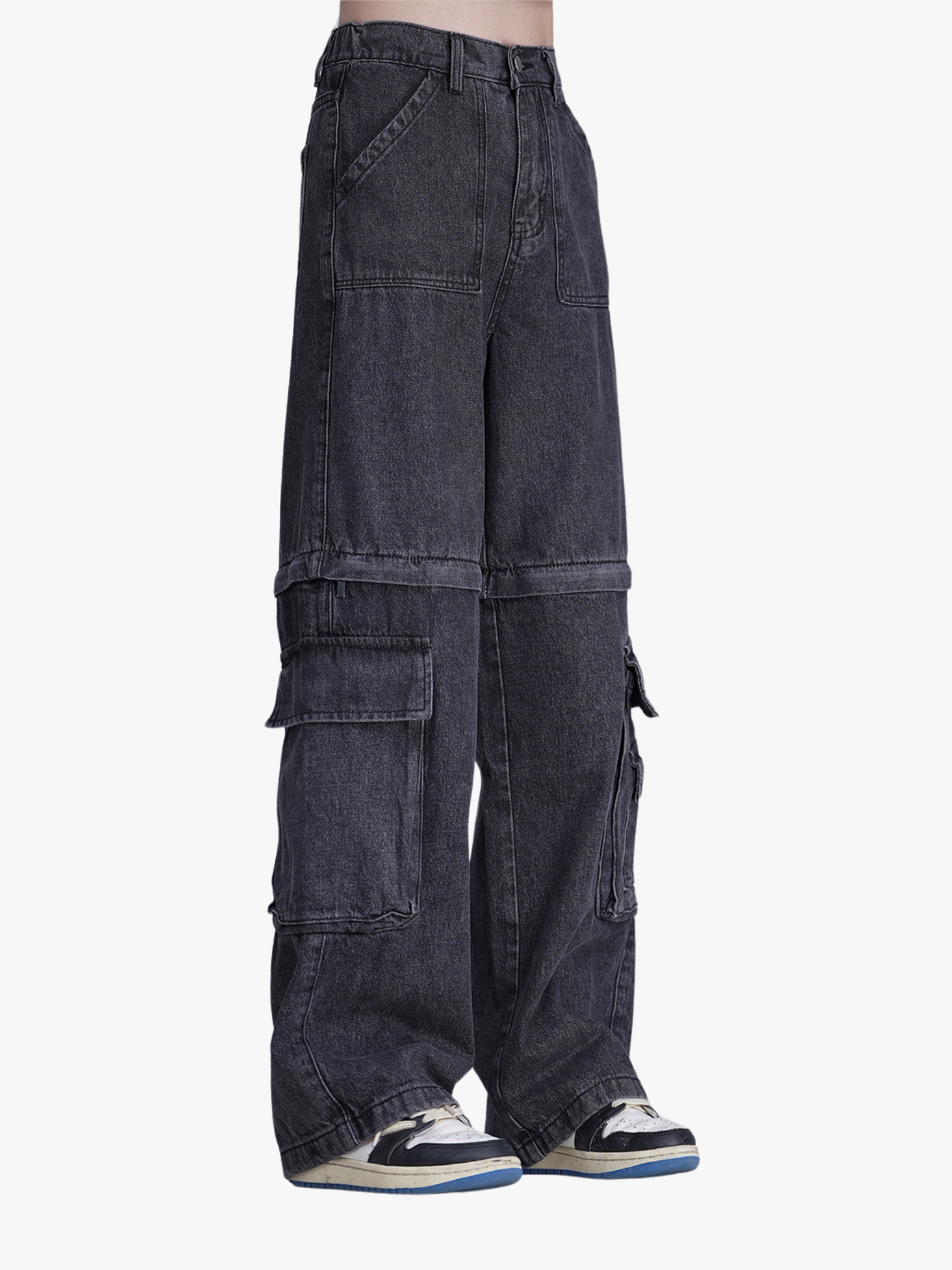 Attach or Detach Two Way Detachable Denim Jeans