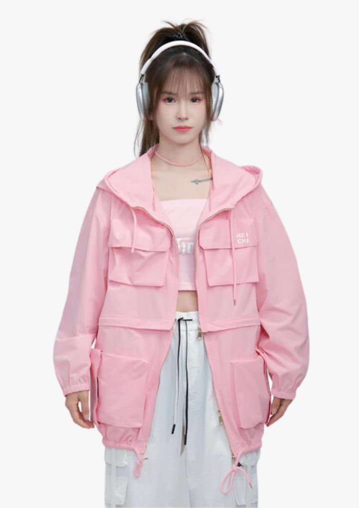 [25SS RESTOCKS] GKIKZ BLOCK COLOUR'S DETACHABLE JACKET