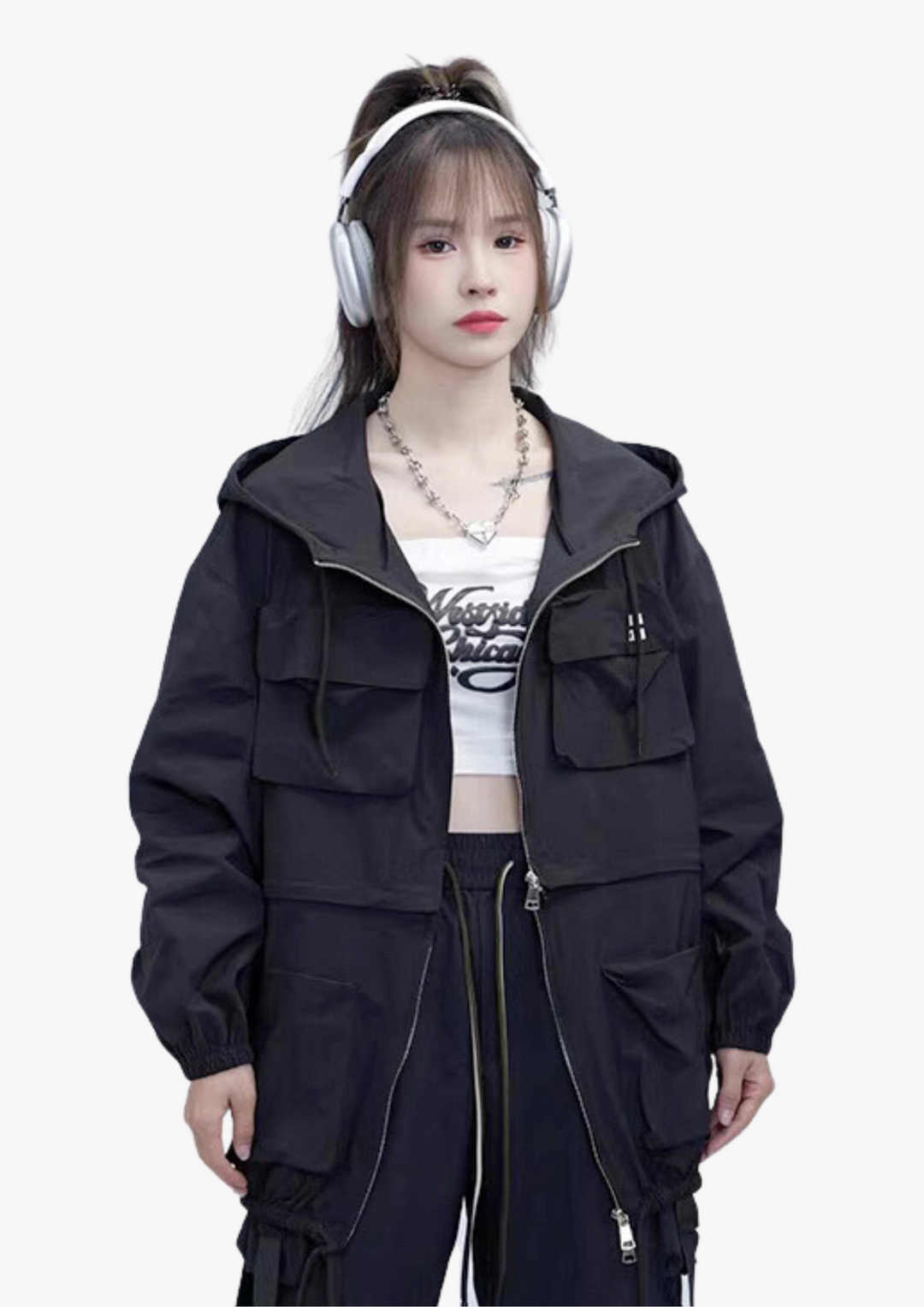 [25SS RESTOCKS] GKIKZ BLOCK COLOUR'S DETACHABLE JACKET