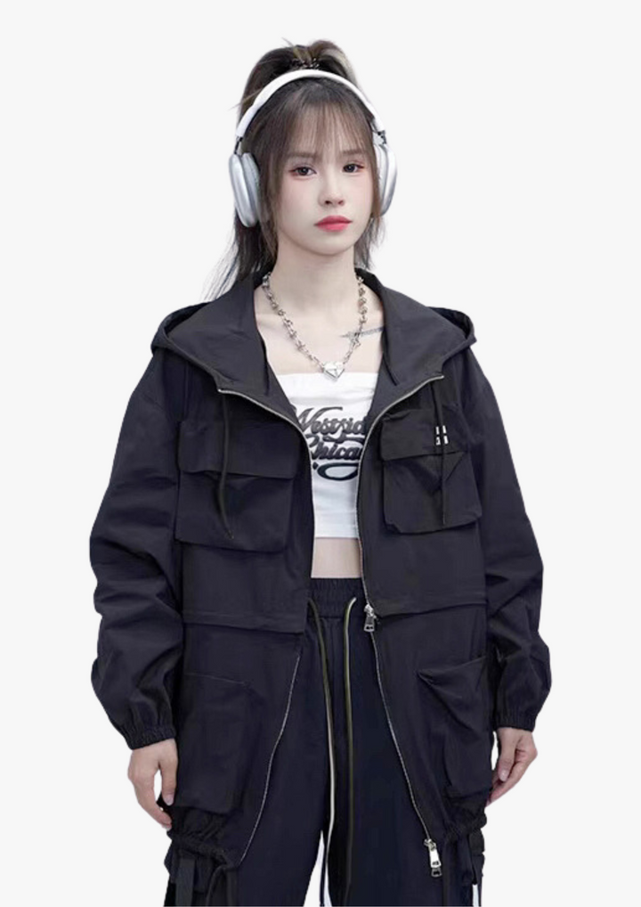 [25SS RESTOCKS] GKIKZ BLOCK COLOUR'S DETACHABLE JACKET