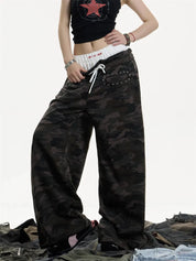 [25SS NEW ARRIVAL] GKIKZ DOUBLE LAYERED CAMO SWEATPANT