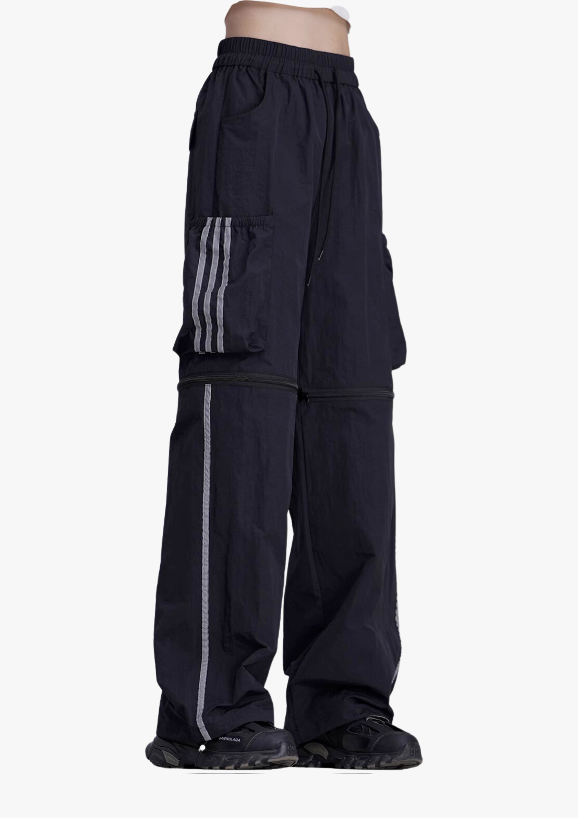 Reflective Stripe Detachable Pants