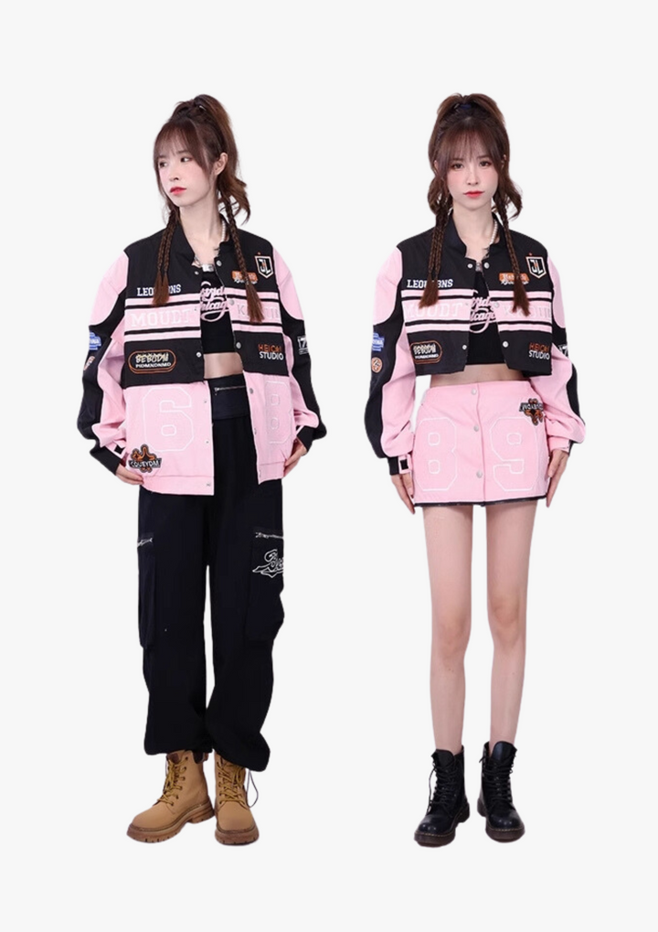 [25SS RESTOCKS] GKIKZ MOUDT KKOUB MOTOSPORTS JACKET (RED/PINK)