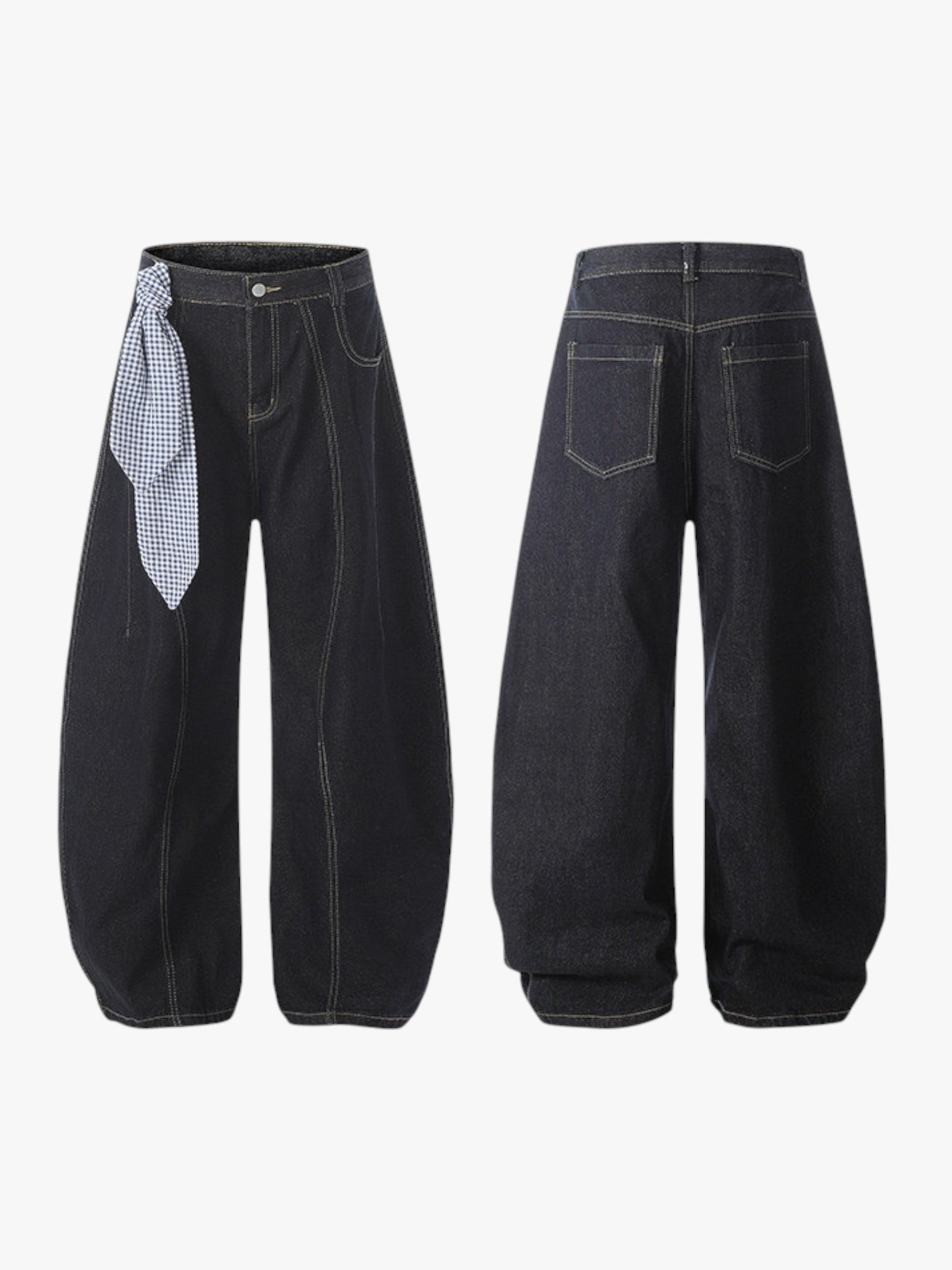 [25SS NEW ARRIVAL] GKIKZ WASHED MACHETE WIDE-LEG HEAVY DENIM