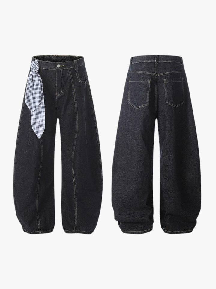 GKIKZ WASHED MACHETE WIDE-LEG HEAVY DENIM