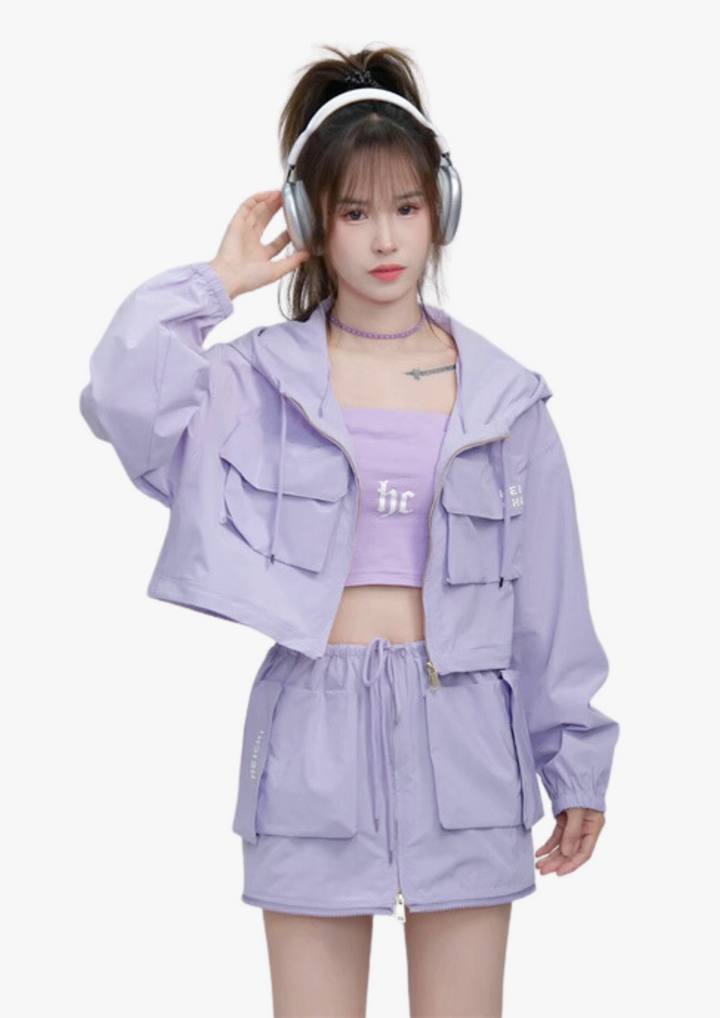 [25SS RESTOCKS] GKIKZ BLOCK COLOUR'S DETACHABLE JACKET