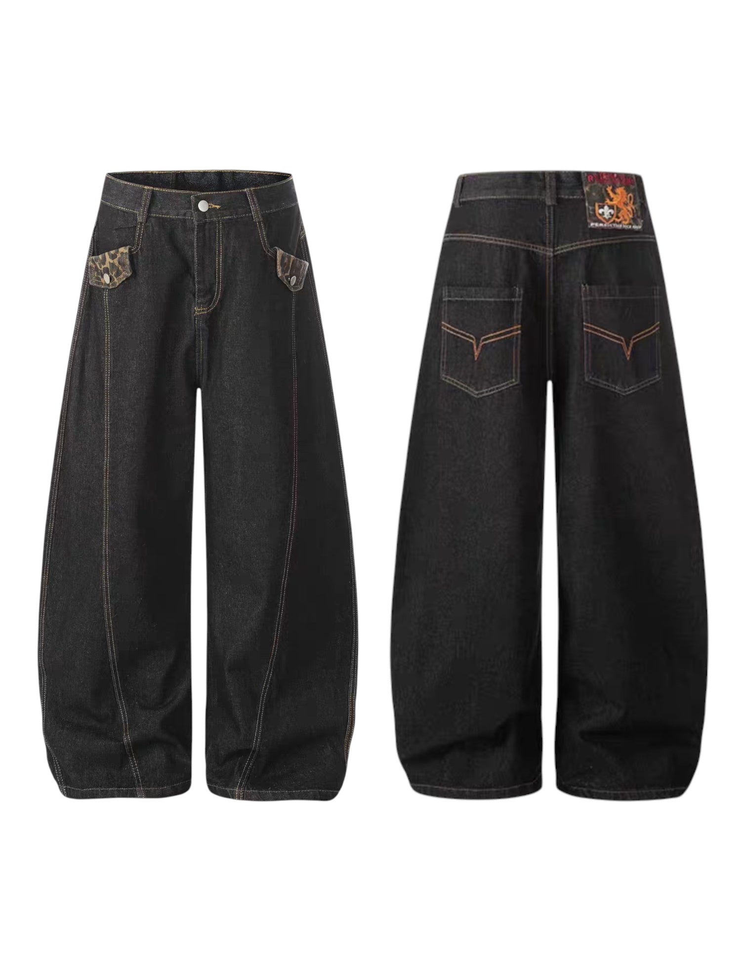 GKIKZ VINTAGE DISTRESSED SCIMITAR DENIM