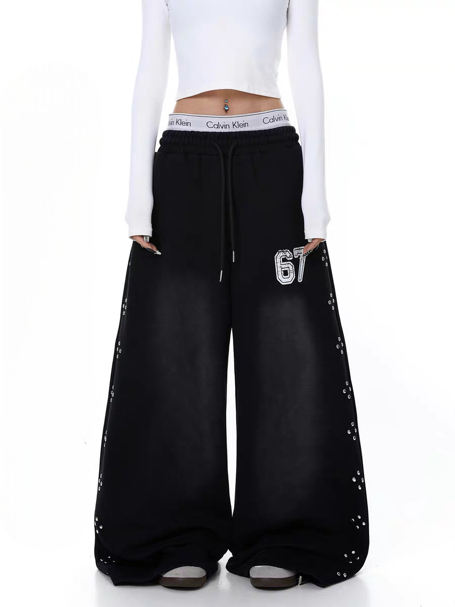 GKIKZ 67 SPARK WIDE-LEG CROPPED PANTS