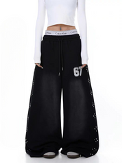 GKIKZ 67 SPARK WIDE-LEG CROPPED PANTS