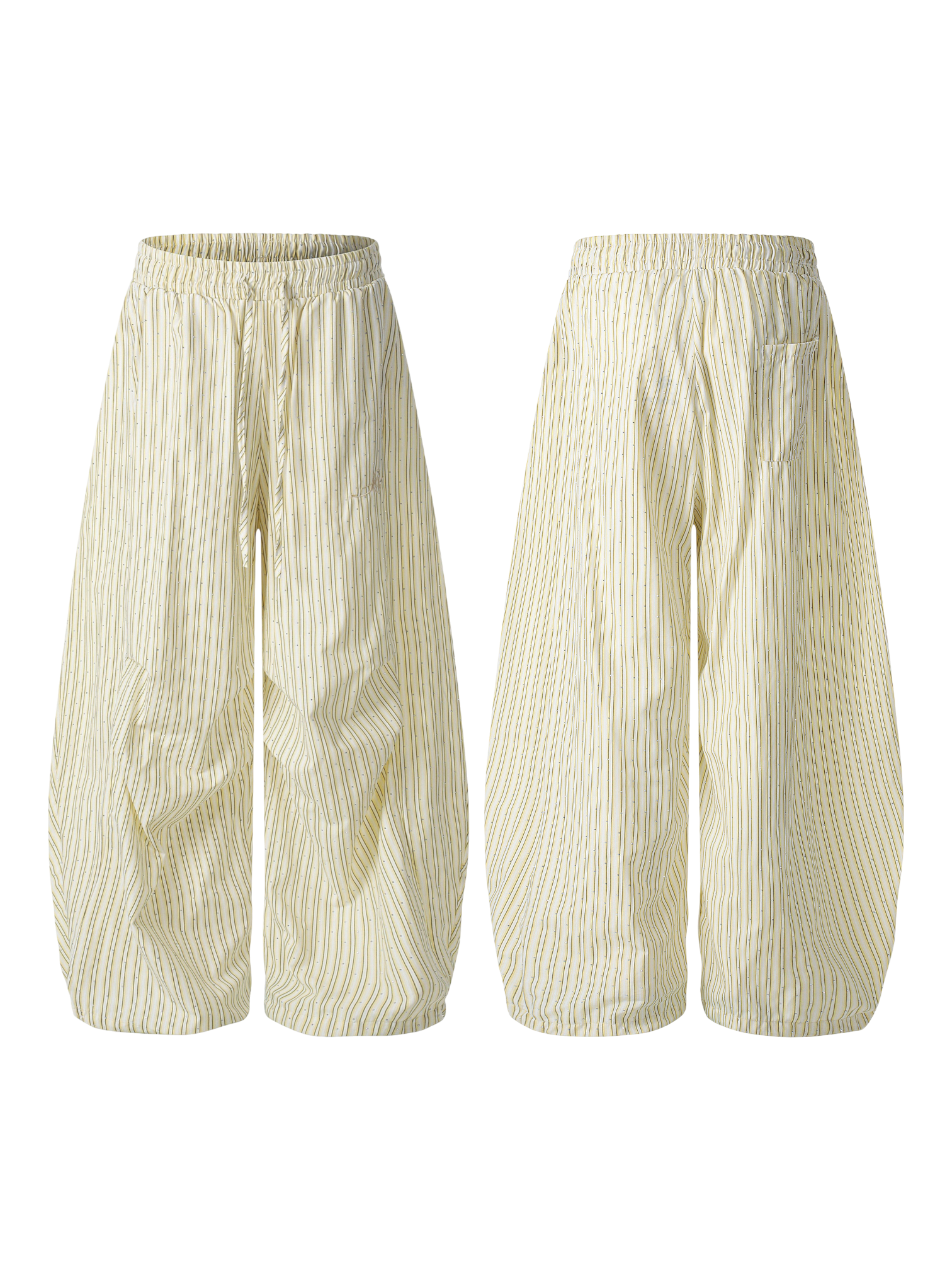 Solid Color Cropped Cotton Pants