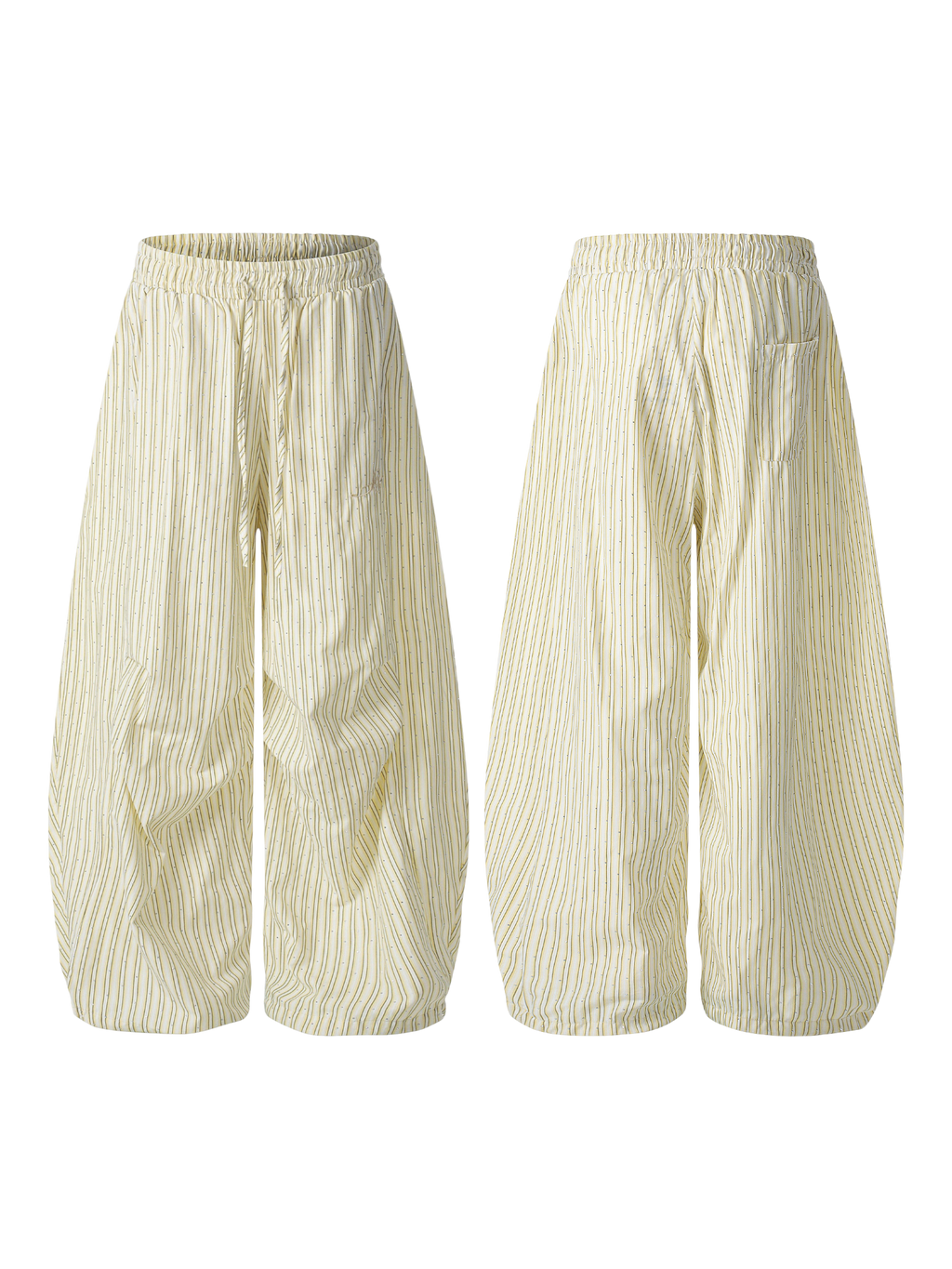 Solid Color Cropped Cotton Pants