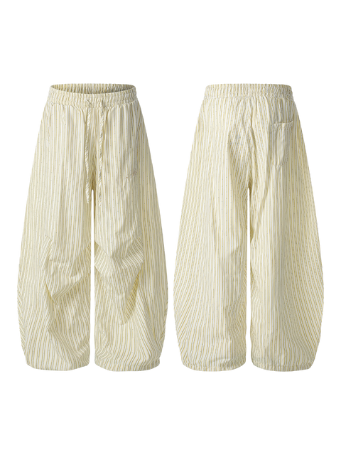 Solid Color Cropped Cotton Pants