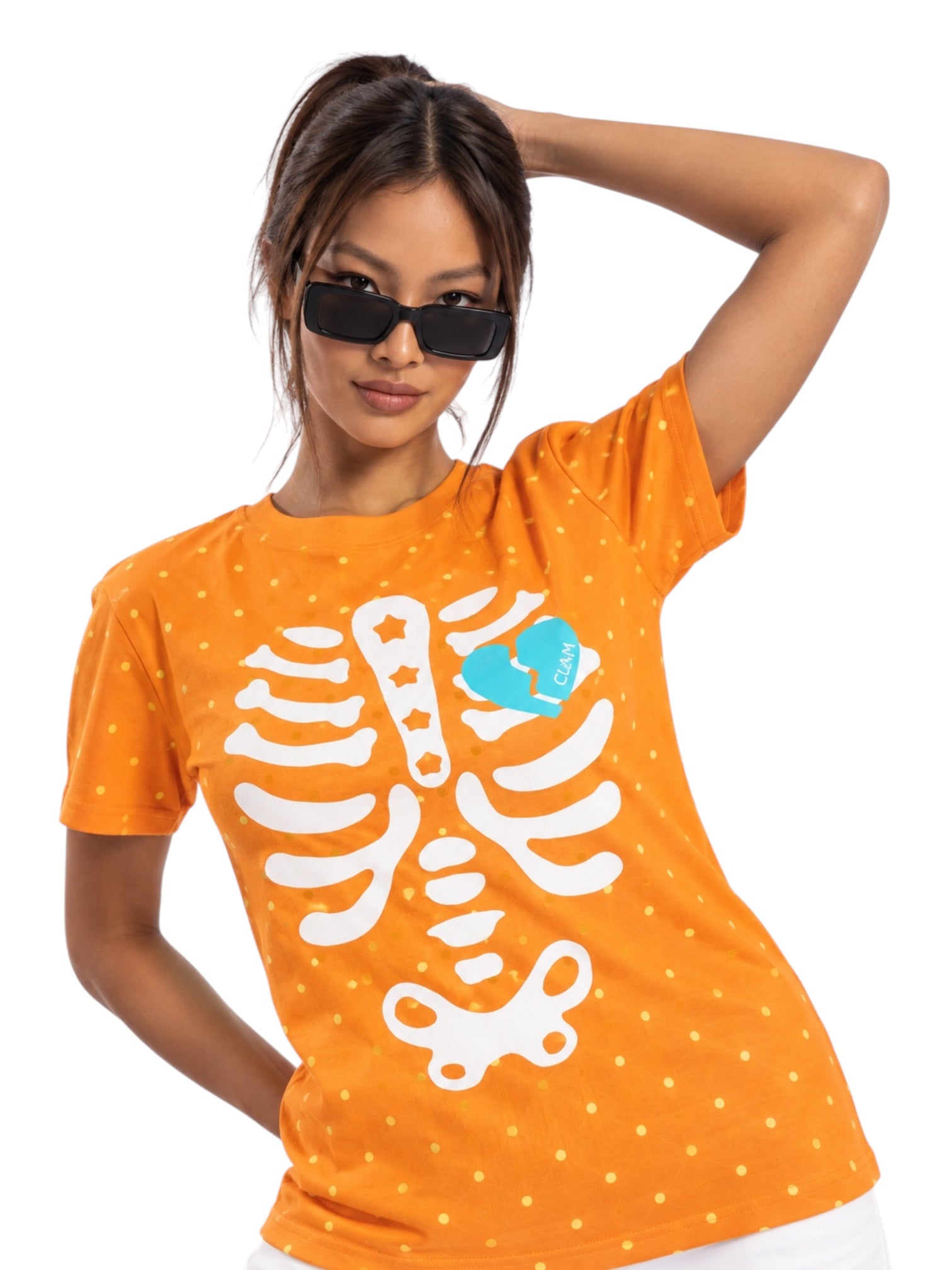 Retro Skull Polka-Dot Cotton Tees