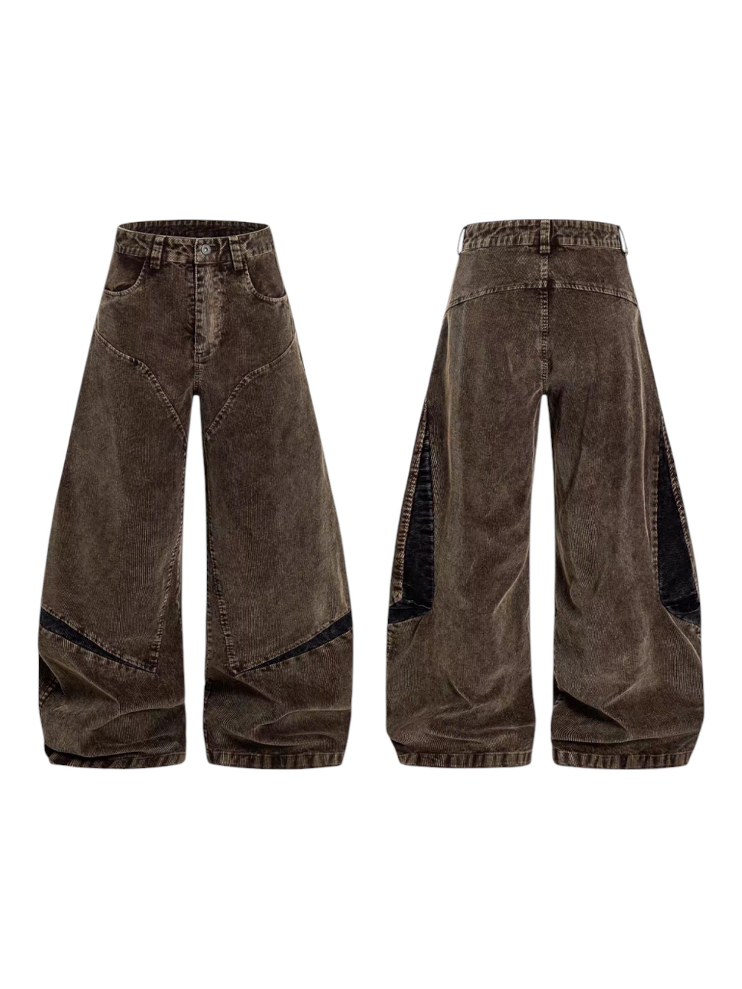 GKIKZ ABYSSAL CORDUROY SCULPT WIDE-LEG PANTS