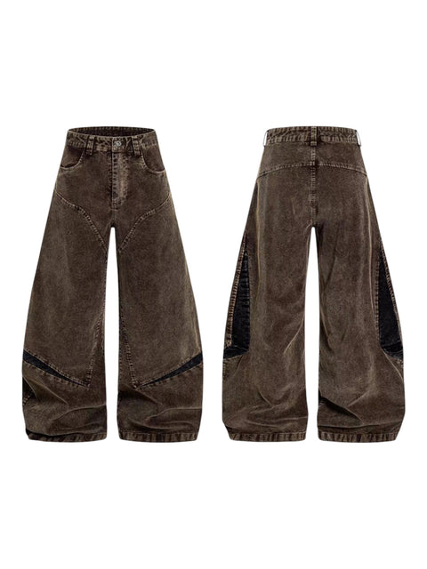Abyssal Corduroy Sculpt Wide-Leg Pants