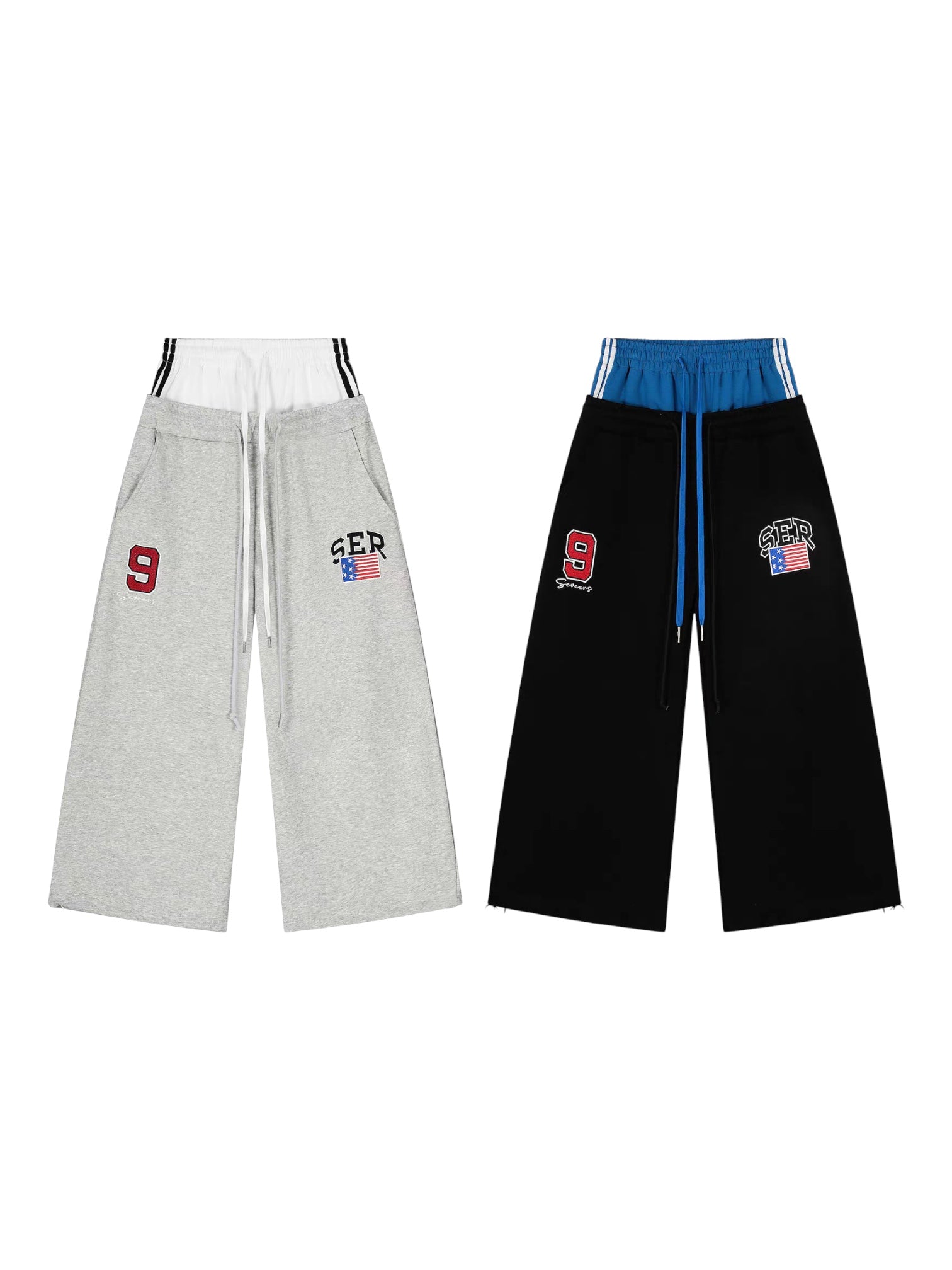 Ser Patch Double Waist-Leg Sweatpants