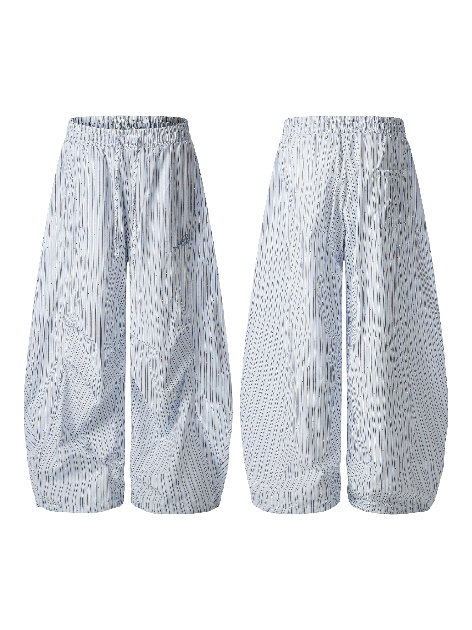 Solid Color Cropped Cotton Pants
