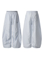 Solid Color Cropped Cotton Pants