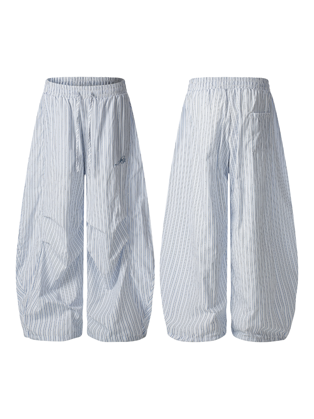 Solid Color Cropped Cotton Pants