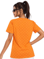 Retro Skull Polka-Dot Cotton Tees