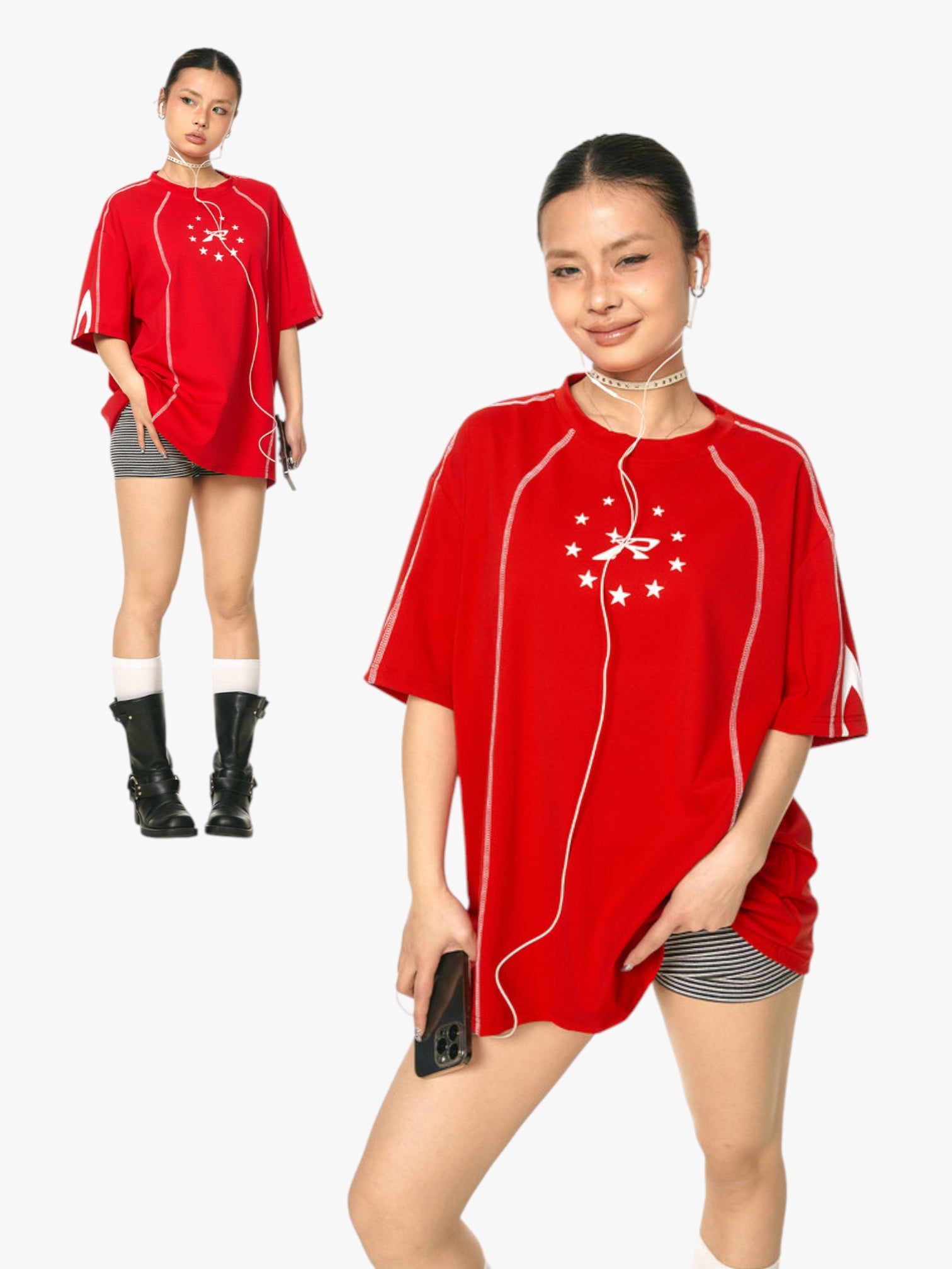 GKIKZ RADIANT STARBURST OVERSIZED TEES