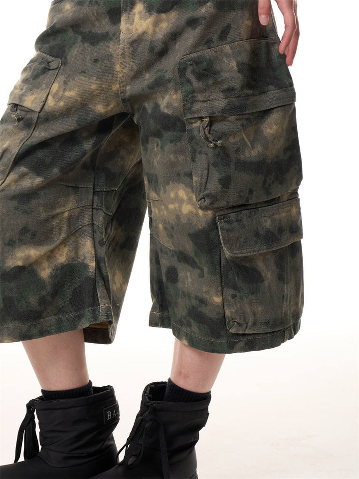 GKIKZ URBAN CAMO HEAVY CARGO SHORTS