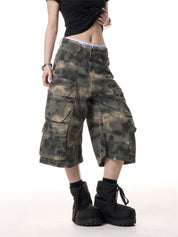 GKIKZ URBAN CAMO HEAVY CARGO SHORTS
