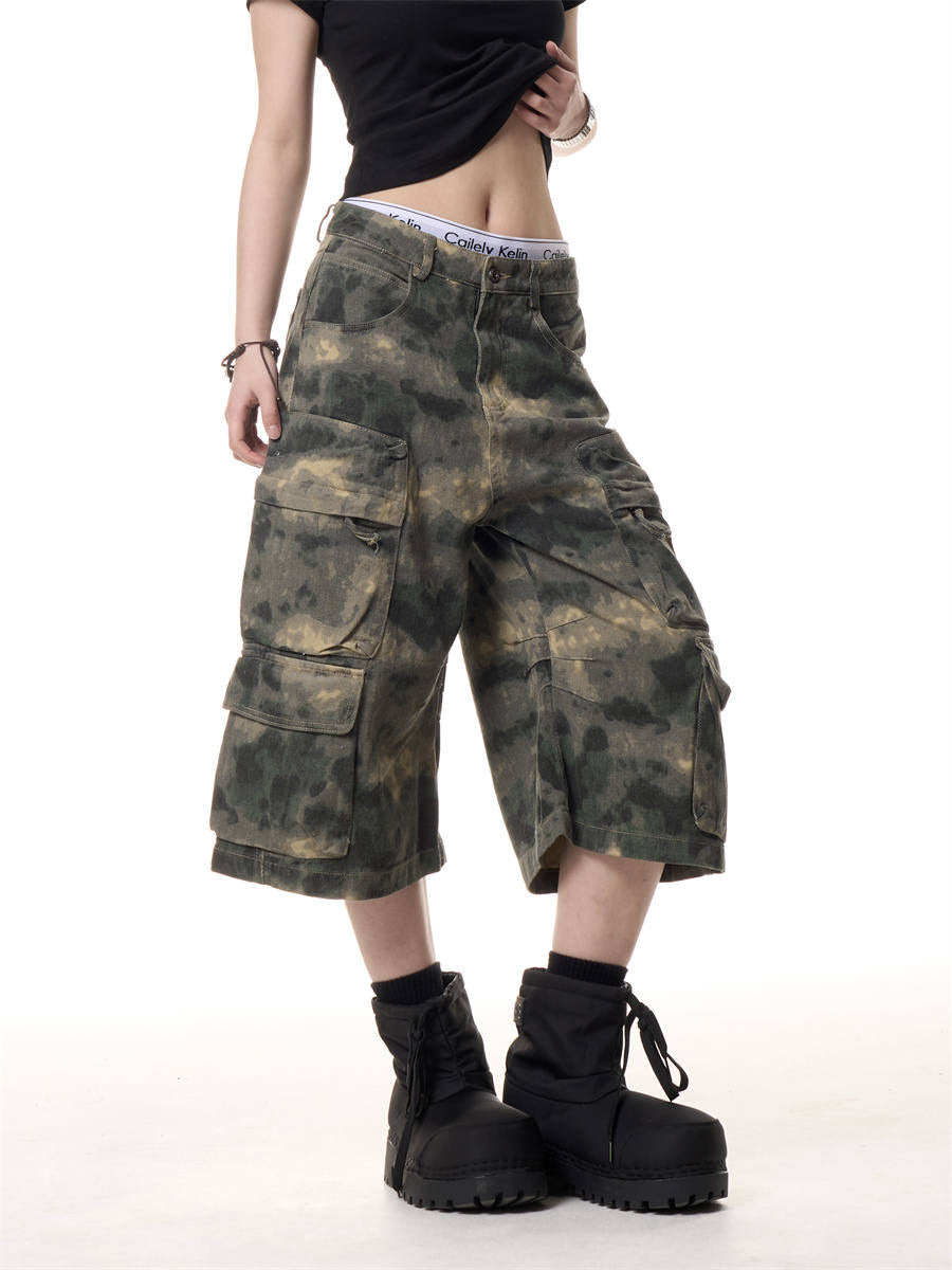 GKIKZ URBAN CAMO HEAVY CARGO SHORTS