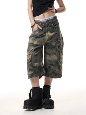 GKIKZ URBAN CAMO HEAVY CARGO SHORTS