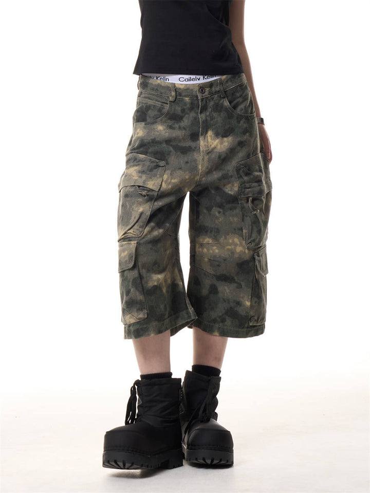 GKIKZ URBAN CAMO HEAVY CARGO SHORTS
