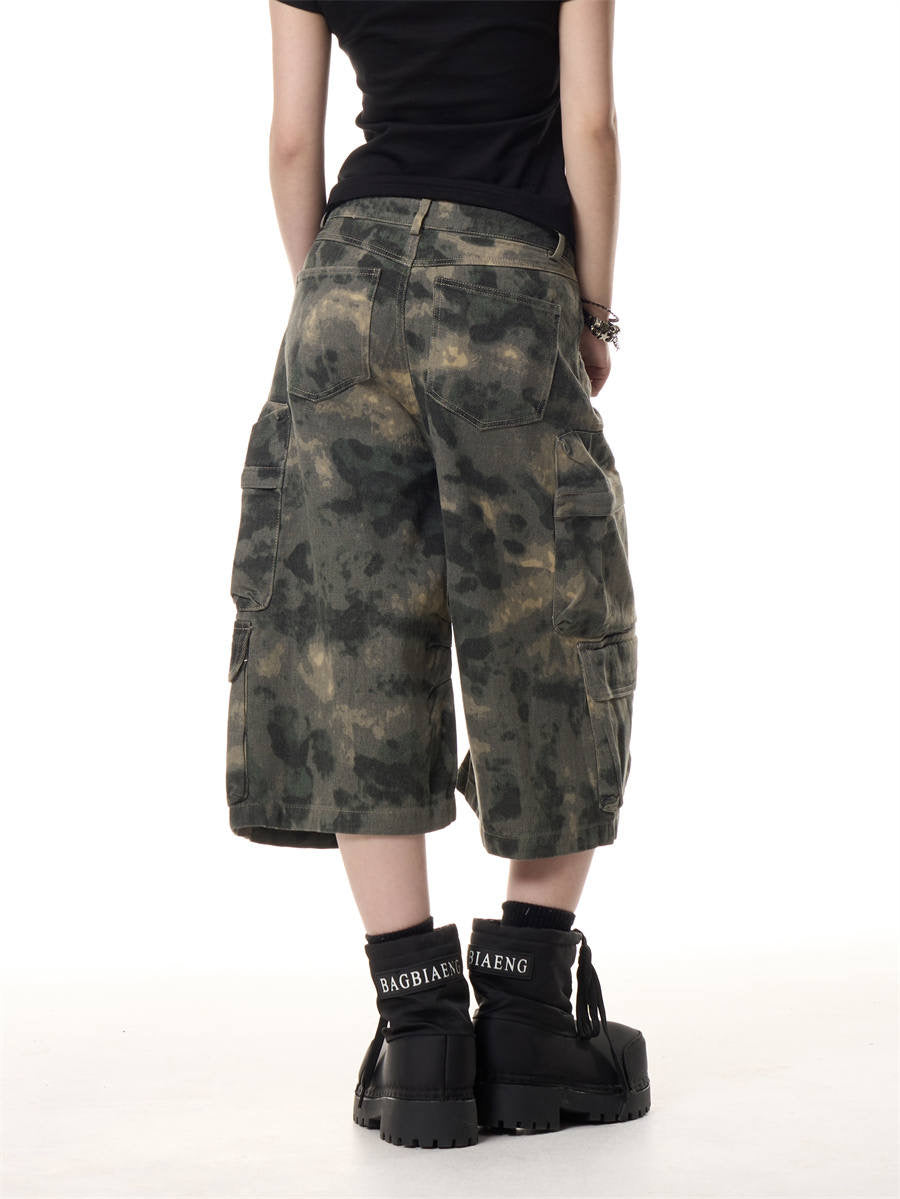GKIKZ URBAN CAMO HEAVY CARGO SHORTS