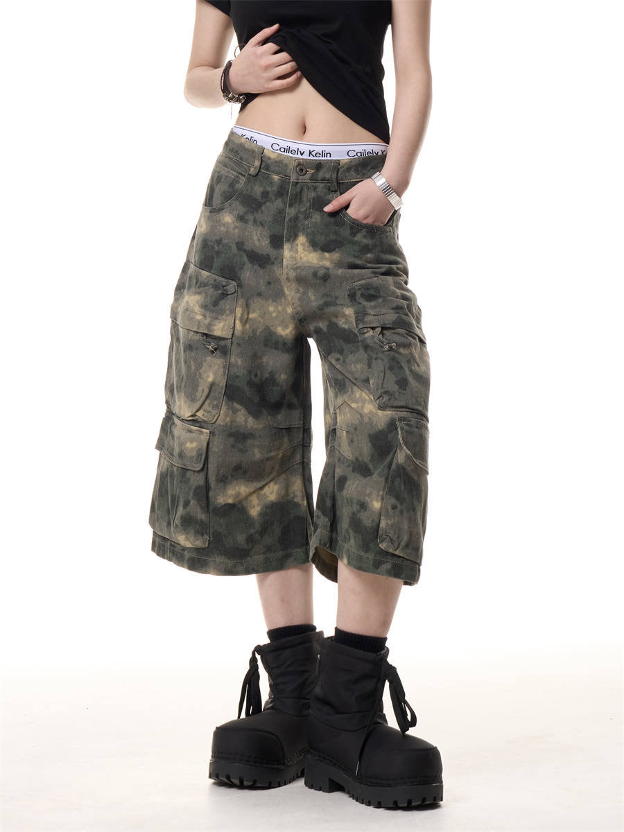 GKIKZ URBAN CAMO HEAVY CARGO SHORTS