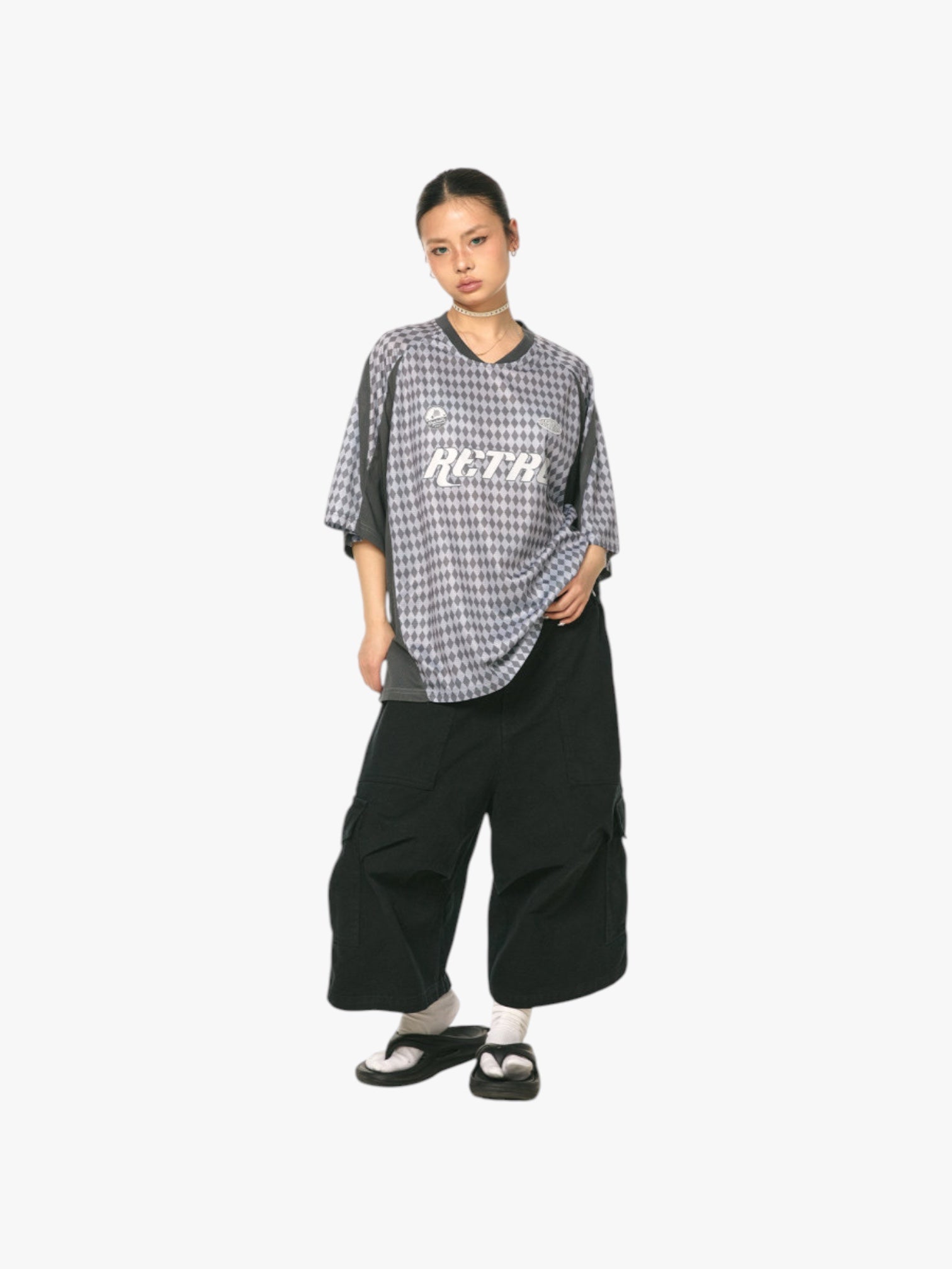 GKIKZ RETRO DIAMOND MESH JERSEY