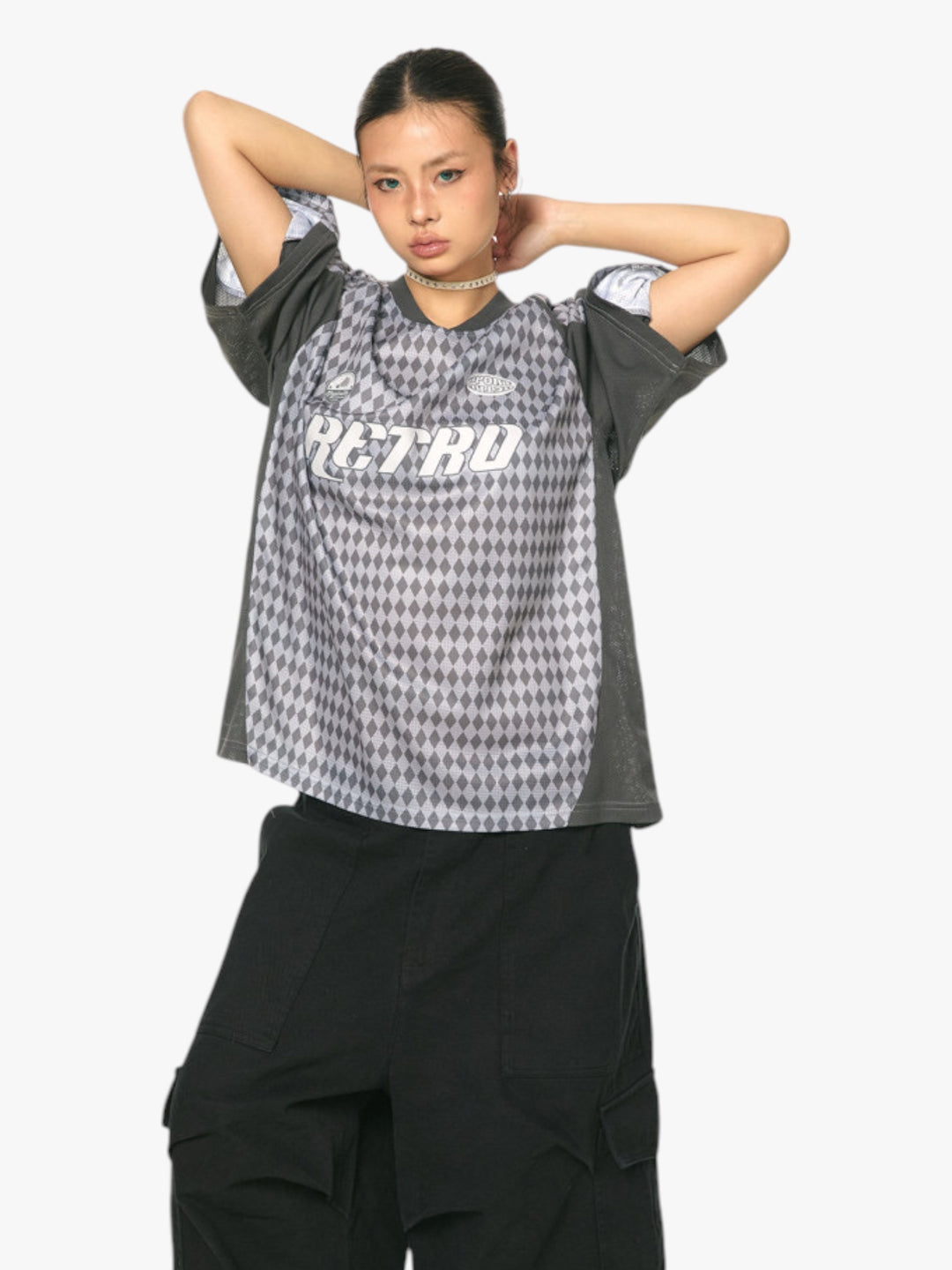 GKIKZ RETRO DIAMOND MESH JERSEY